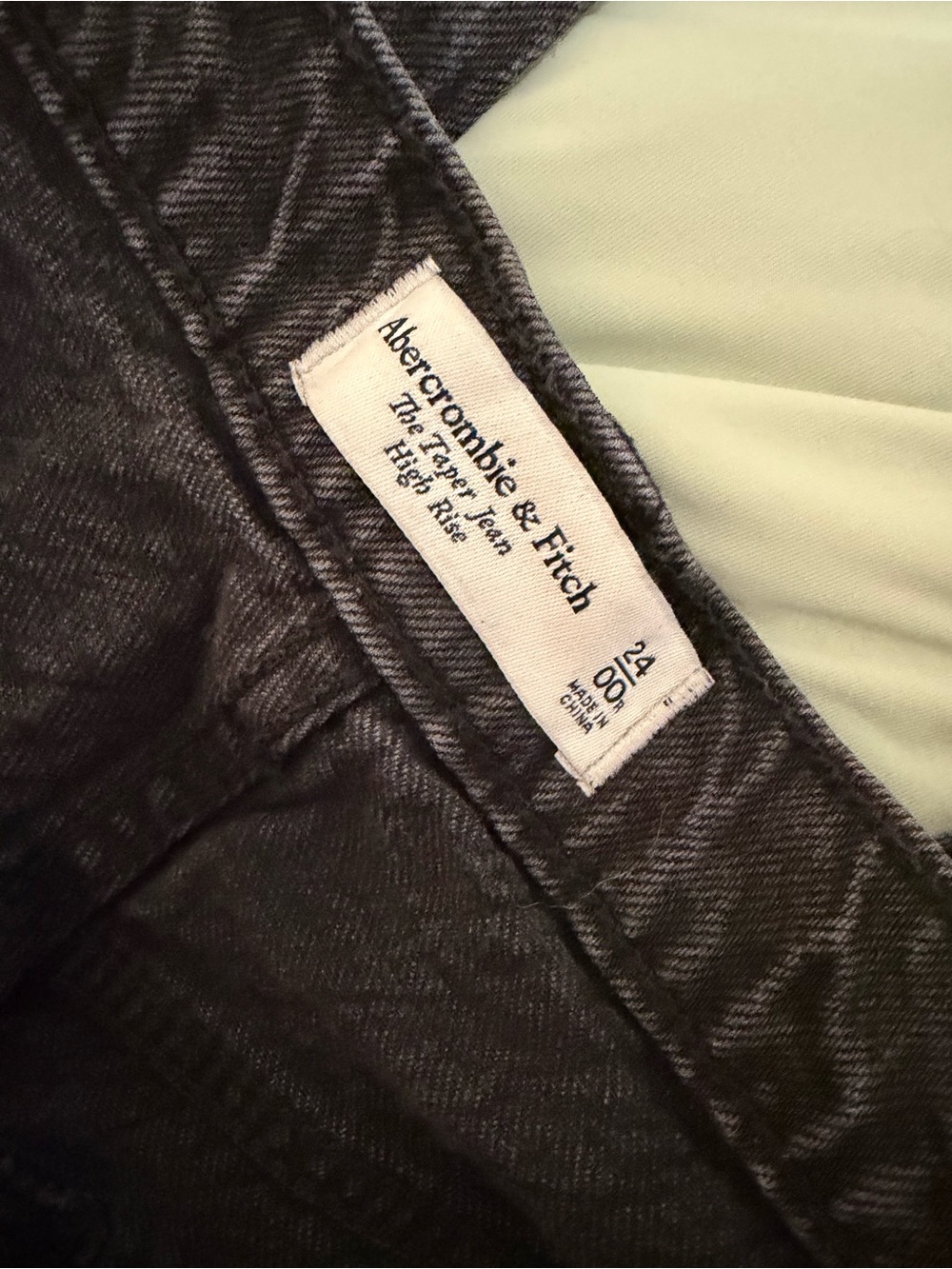Abercrombie & Fitch Charcoal Black High-Rise Jeans - Picture 4 of 4
